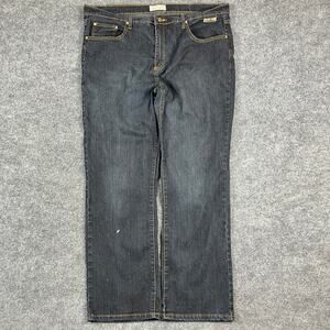 Old Skool Jeans Womens Size 22 Dark Wash Straight Leg Ramie Cotton Urban Wear